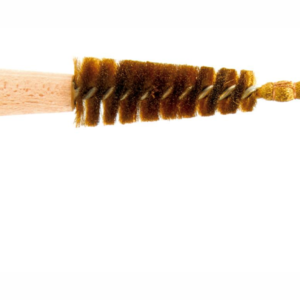 Art. 200065 Ringkratsebørste. Messing. Trådtykkelse 0,06 mm. Til innvendig kratsing av ringer. Monteres på spindel. Ø20 - 30 mm.