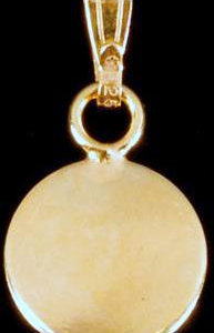 Art. 80-149 Plate med hempe, 9 mm forgylt