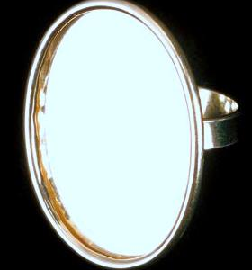 Art. 84-008 Justerbar ring med fatning; 22x30 mm