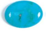 Art. F 2503 Turkis, cabochonslepet, 10x14 mm