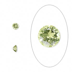 Art. 2433 Peridot 3mm rund , fasettslipt
