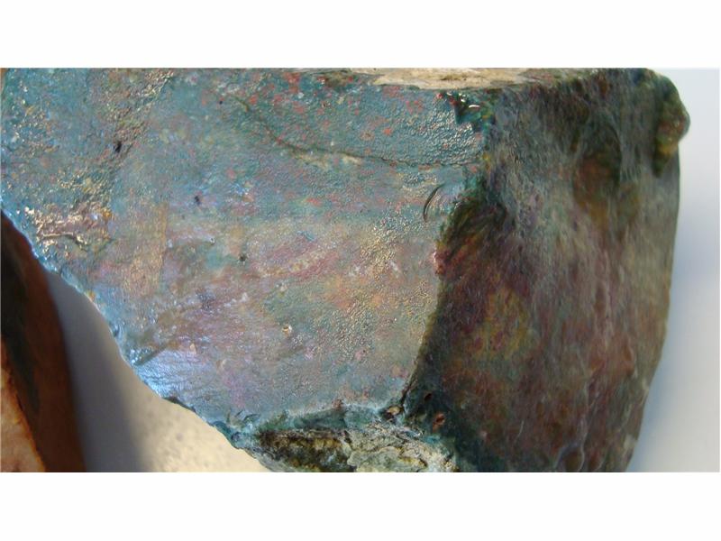 Fancy Jaspis fra India, råstein. Finnes i nyanser av rødt, grønt og gulbrunt. Biter i størrelse 250 - 1080 gr. Prisen er oppgitt pr. 100 gram. - Bilde 3