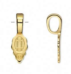 Art. 72-502 Bakplate m/hempe. Hel lengde, 20mm. Gullfarget