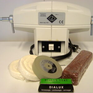 Art. 250310 Polermotor med tilbehør for finsliping og polering av sølv.