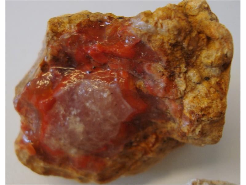 Sonora Nodules fra Mexico. Farge, Lys til rød agatknoll i lys kalk. Størrelse på bitene 40-260 gram. Pose med 500 gram. - Bilde 4