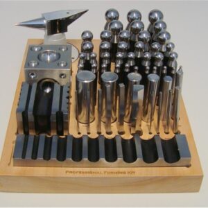 Art. 110599. Sett med pukkelanke og knopstempler, 2 rilleanker med stempel og miniambolt.