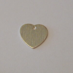 Hjerte i sølv. 8x8 mm.
