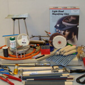 Pakke med verktøy til sølvarbeid for knivlaging